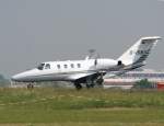 Private Cessna 525 Citation CJ1 D-IRMA bei der Landung in Berlin-Schnefeld am 10.06.2010