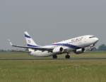 EL AL B 737-85P 4X-EKH beim Start in Berlin-Schnefeld am 10.06.2010