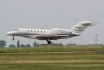 Private Cessna 750 Citation X PR-GRD kurz vor der Landung in Berlin-Schnefeld am 10.06.2010