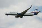SunExpress Germany B 737-8AS D-ASXF bei der Landung in Berlin-Schnefeld am 10.07.2012