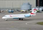 Austrian Arrows Fokker 70 OE-LFG bei der Ankunft auf dem Flughafen Berlin-Tegel am 26.07.2009