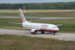 Air Berlin B 737-85F D-ABBZ bei der Ankunft auf dem Flughafen Berlin-Tegel am 26.07.2009