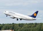 Lufthansa B 737-330 D-ABXL  Neuss  beim Start in Berlin-Tegel am 26.07.2009
