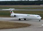 Bulgarian Air Charter McDonnel Douglas MD 82 LZ-LDY auf dem Weg zum Start in Berlin-Tegel am 14.08.2009