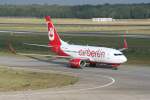 Air Berlin B 737-76J(WL) D-ABLD am 12.09.2009 bei der Ankunft auf dem Flughafen Berlin-Tegel