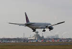 Qatar Airways, Boeing B 777-3DZ(ER), A7-BAZ, TXL, 15.02.2020