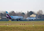 Eurowings Europe, Airbus A 319-132, OE-LYY, Lufthansa, Airbus A 320-214, D-AIWJ  Stralsund , TXL, 05.03.2020