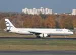 Aegean A 321-232 SX-DVP nach der Landung in Berlin-Tegel am 31.10.2009