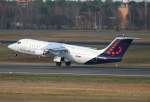Brussels Airlines Avro Regjet RJ100 OO-DWJ beim Start in Berlin-Tegel am 21.11.2009