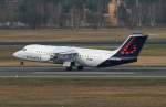 Brussels Airlines Avro Regjet RJ100 OD-DWJ beim Start in Berlin-Tegel am 05.12.2009