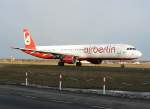 Air Berlin A 321-211 D-ABCB am Morgen des 27.02.2010 auf dem Flughafen Berlin-Tegel