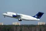 Blue 1 Avro Regjet RJ85 OH-SAL beim Start in Berlin-Tegel am 02.04.2010