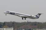 LOT Embraer ERJ 145 SP-LGE beim Start in Berlin-Tegel am 24.04.2010