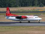 Skyways Fokker 50 SE-LIR beim Start in Berlin-Tegel am 03.07.2010