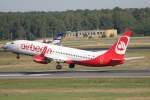 Air Berlin B 737-86J D-ABKH beim Start in Berlin-Tegel am 21.08.2010