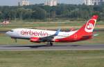 Air Berlin B 737-7K5 D AHXA beim Start in Berlin-Tegel am 21.08.2010