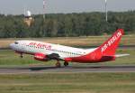 Air Berlin B 737-75B D-AGES beim Start in Berlin-Tegel am 21.08.2010