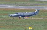 Ankunft der privaten Pilatus PC 12-47E D-FNAH am 21.08.2010 in Berlin-Tegel