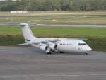 Hemus Air BAe 136-300 LZ-HBF bei der Ankunft in Berlin-Tegel am 18.09.2010
