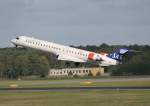SAS Canadair Regjet CRJ900 OY-KFI beim Start in Berlin-Tegel am 18.09.2010