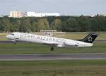 Contact Air Fokker 100 D-AGPK beim Start in Berlin-Tegel am 18.09.2010