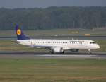 Lufthansa Regional(CityLine) Embraer ERJ-195LR D-AEBA beim Start in Berlin-Tegel am 09.10.2010