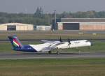 Malev De Havilland Canada DHC-8-402Q HA-LQC beim Start in Berlin-Tegel am 09.10.2010