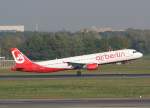 Air Berlin A 321-211 D-ABCG beim Start in Berlin-Tegel am 09.10.2010