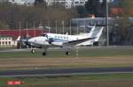 Air Hamburg Private Jets Beech B 200 Super King Air D-IVAN beim Start in Berlin-Tegel am 16.04.2011