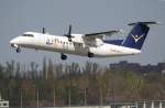 InterSky De Havilland Canada DHC-8-315Q OE-LIE beim Start in Berlin-Tegel am 16.04.2011
