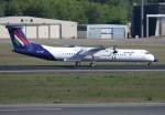 Malev De Havilland Canada DHC-8-402Q HA-LQB nach der Landung in Berlin-Tegel am 01.05.2011