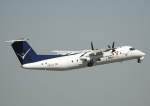 InterSky De Havilland Canada DHC-8-314Q OE-LIC nach dem Start in Berlin-Tegel am 07.05.2011