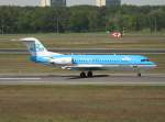 KLM Cityhopper Fokker 70 PH-WXD beim Start in Berlin-Tegel am 07.05.2011