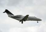 Private Cessna 525A Citation CJ2 YU-BUU kurz vor der Landung in Berlin-Tegel am 19.06.2011