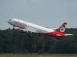 Air Berlin A 321-211 D-ABCF beim Start in Berlin-Tegel am 25.06.2011