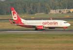 Air Berlin B 737-86J D-ABBE beim Start in Berlin-Tegel am 01.10.2011
