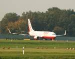 Air Berlin B 737-86J D-ABAV kurz vor dem Start in Berlin-Tegel am 04.10.2011