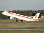 Iberia A 321-211 EC-JMR beim Start in Berlin-Tegel am 15.10.2011