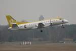 Jetisfaction(Sky Taxi) Saab 340A SP-MRC beim Start in Berlin-Tegel am 27.01.2012