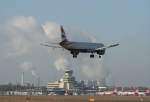 British Airways A 321-231 G-EUXD kurz vor der Landung in Berlin-Tegel am 09.03.2012