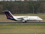 Brussels Airlines Avro Regjet RJ85 OO-DJZ nach der Landung in Berlin-Tegel am 15.04.2012