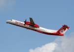 Air Berlin De Havilland Canada DHC-8-402Q D-ABQD beim Start in Berlin-Tegel am 17.05.2012