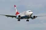Austrian 736 OE-LNM 15.06.2008 - die Maschine flog noch im Jahr 2007 in der Lauda Air Tirol Lackierung - Anflug auf die Rwy 26R