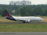 Brussels Airlines B 737-36N OO-VEN nach der Landung in Berlin-Tegel am 03.07.2012