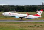 Austrian Airlines B 737-8Z9 OE-LNQ beim Start in Berlin-Tegel am 21.07.2012