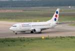 Jat Airways B 737-3H9 YU-ANV bei der Ankunft in Berlin-Tegel am 22.08.2012