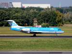 KLM-Cityhopper Fokker 70 PH-KZN nach der Landung in Berlin-Tegel am 06.09.2013