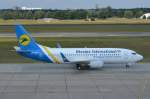 UR-GAN Ukraine International Airlines Boeing 737-36N (WL)   zum Gate in Tegel am 21.08.2014