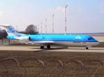 KLM Fokker 100 PH-OFP am 04.03.2007 auf dem Flughafen Berlin-Tegel