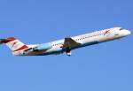Austrian Arrows Fokker 100 OE-LVK kurz nach dem Start in Berlin-Tegel am 14.04.2007